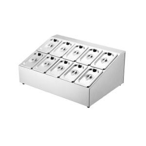 스테인레스 밧드 대형 반찬통 9/1 뚜껑 1열 스텐바트 음식 보관함 조미료 1단 냄비