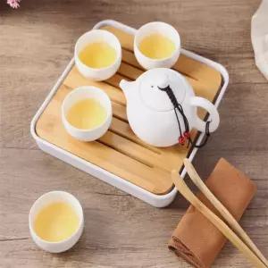 투제이 [순수] 티앤차 여행 다도 다기세트 (차판 화이트) E