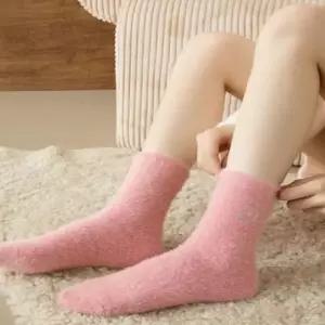 [패션] 여성 5컬러 파스텔 핑크무드 하트 앙고라 수면양말
