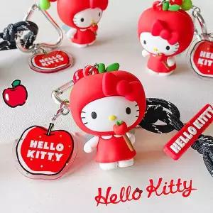 헬로키티 애플 카라비너 가방고리 열쇠고리 키링