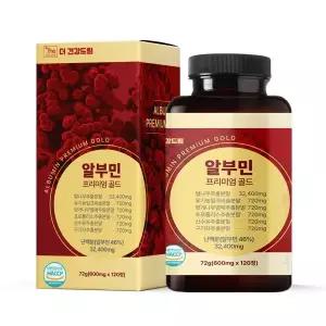 더건강드림 알부민 프리미엄 골드 600mg x120정 4개월분 벌나무추출물 헛개밀크씨슬 등 파워 회복