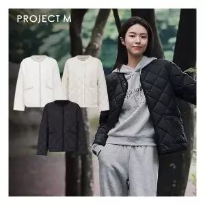 프로젝트엠 소프트 라운드넥 퀼팅 경량패딩 1종 여성용
