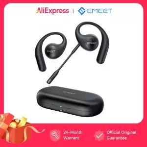 무선 블루투스 5.3 오픈 이어 이어폰 EMEET AirFlow OWS 이어폰 하이퍼 베이스 공기 전도 이어버드 마이크