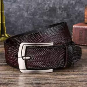 구디맨 핀버클 소가죽 벨트(커피) (120cm) / 핀버클벨트 남성벨트 정장벨트