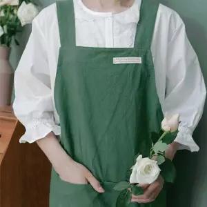 컬러 원피스형 앞치마/린넨 앞치마/여름앞치마/어린이집앞치마/유치원앞치마