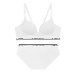 매장정품 코데즈컴바인 모달 볼륨일체형 노와이어 팬티 세트_화이트
