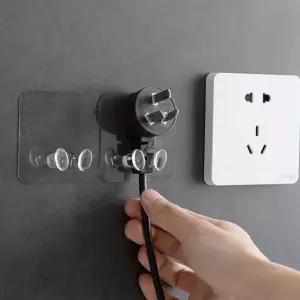 코드 정리 무타공 방수 콘센트 벽걸이 플러그 홀더 걸이 화장실 멀티탭 접착식 미끄럼 충전기 사무실