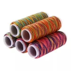 5색재봉실 레인보우 컬러 바느질 퀼트 자수 원사 재봉 실 오색실 보빈 재봉