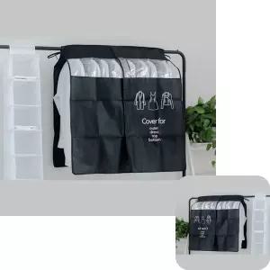 비키니 블랙 옷걸이 키밍 옷장 고정식 커버형행거