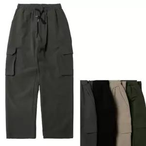 남자패딩바지 편한 스판 카고 바지 건빵 주머니 허리밴딩 빅사이즈