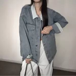 자켓 코듀로이 박스핏청자켓 여자자켓 배색 청 3컬러 카라 데님 여성청자켓