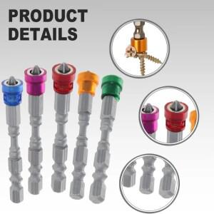 마그네틱 자석 비트 스크루드라이버 드릴 1 4 인치 6.35mm 육각 핸들 전기 도구 부착 싱글 헤드 5개