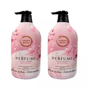 해피바스 로맨틱 체리블라썸 퍼퓸 바디워시 900gx2개 대용량 벚꽃향 향기좋은 바디클렌저