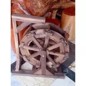 연못 조경 인테리어 물레방아 야외 정원 분수대 인공 50cm 25W워터펌프및호스포함