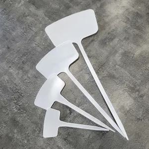 10개 원예 이름표 픽 대형 화분 텃밭 모종 식물 표지판 꽂이 플라스틱 방수 네임택