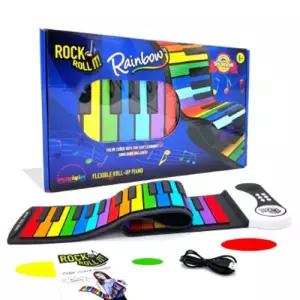 뮤키킴 휴대용 무지개롤 피아노 건반 악기