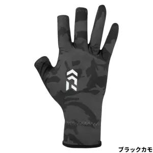 다이와 DG-8224 플랫 팜리스 낚시 장갑 블랙 카모 손등 보호 장갑