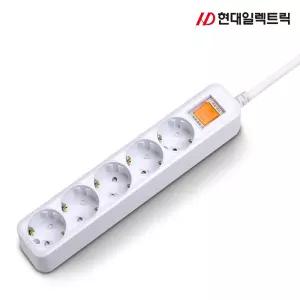 현대 일반 접지 멀티탭 5구 (16A) 멀티 콘센트