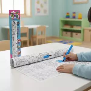 지구화학 딱그림 컬러링롤1 점착식 롤타입 색칠도안 접착식 붙였다떼었다 색칠공부 드로잉북