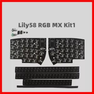 Lily58 Rgb Mx Pcb 키트, 유선 및 무선 분할 키보드 맞춤형 PC 액세서리,