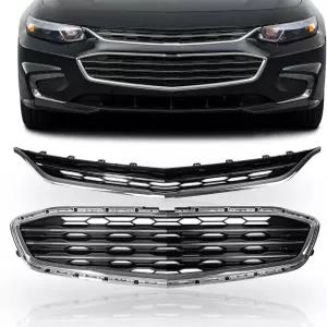 2016년형 2017년형 2018 쉐보레 말리부 GM1200730의 상부 및 하부 허니콤 메시 그릴 블랙 크롬 포함 부품