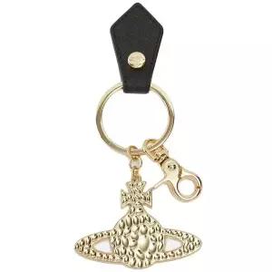 [비비안웨스트우드] 해머드 ORB 로고 사피아노 키링 블랙 153209002