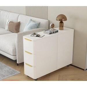 폭좁은 서랍장 쇼파 측면 바퀴달린 20cm 틈새 좁은 20x60x65 양문 원목 북유럽