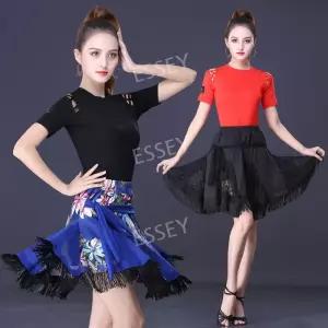 여성 밸리 라인댄스 라틴 하의 스커트 여자 스포츠 댄스복