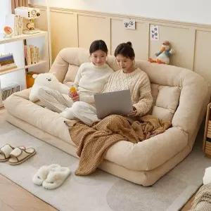 좌식 쇼파 각도조절 2인 낮은 소파베드 패브릭 빈백