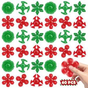 아이들을 위한 60개의 PCS 이스터 경품용 굿이백 스트레스 스피너, 스터퍼 감각 성인용, 대량 부활절 파티, 제공 장난감 피젯 스타킹 해소 교실 및 선물,