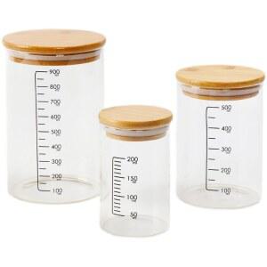 내열 유리병 300ML 눈금 밀폐 스무디 잼 우유용