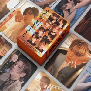55 개/대 ATEEZ 아이돌 보이 새 앨범 GOLDEN HOUR:Part.3 Lomo 카드 Seonghwa Jongho HD Printd Photocards