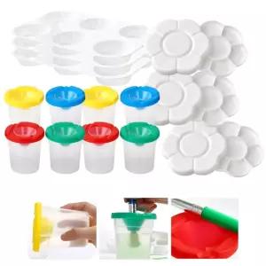 어린이집 유치원 유아 미술학원 팔레트 물통 set 파레트 미술놀이 물감놀이