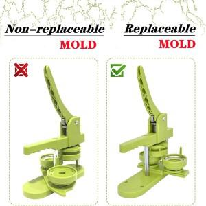 25-58MM 공예 브로치 핀 제작 배지 버튼 DIY 프레스 세트 -100개 부품+원형 커터+몰드
