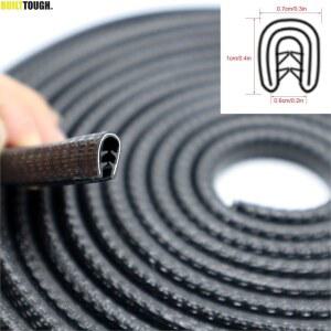 범용 자동차 도어 엣지 스크래치 프로텍터 씰링 스트립, 엔진 후드 트렁크 뚜껑 트림, 고무 씰 보호 장식, 5m, 16 피트