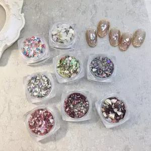 네일아트 대리석조각무늬 테라조 자개 글리터 5종 네일글리터