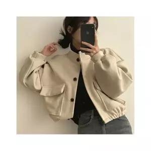 에스케이스토아 오버핏코트 모던 봄 가오리핏 크롭 숏코트 밑단밴딩 포켓 포인트1187413