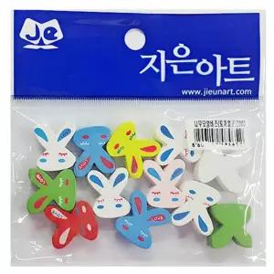 나무 비즈 토끼얼굴 2봉 비즈공예 재료 팔찌 만들기 나무비즈 비즈팔찌