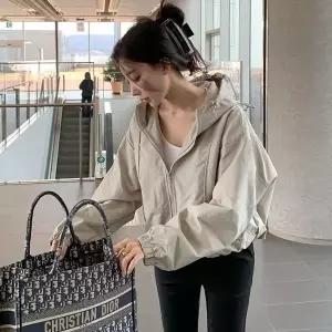 [미나그램] 셀레나 하이넥 후드바람막이점퍼