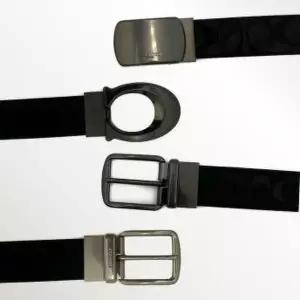 [코치] 디보싱 시그니처 가죽 리버서블 벨트 블랙 차콜 71038726