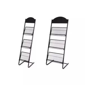 철제 신문 꽂이 가정용 매거진 사무실 철제 잡지 꽂이 정리대 수납장 전시용 스탠드 매장용 책꽂이 선반