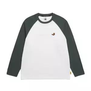 [내셔널지오그래픽](본점)N241MTS020 세미오버핏 래글런 긴팔 티셔츠 2종택1