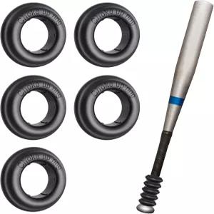 미프레즈 5팩 야구 배트 그립 초크 업 링 소프트볼 티볼 노브 액세서리