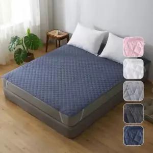 코멧 홈 누빔 매트리스 패드, 네이비, 슈퍼싱글 one option