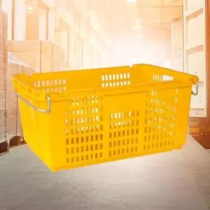 이사바구니 특대A/손잡이 플라스틱 사각 바구니 농산물 이삿짐 대형 바스켓 야채 pp 운반상자 박스 트레이