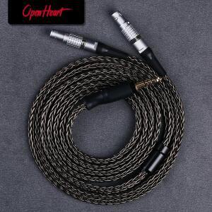 OPENHEART 16 코어 헤드폰 케이블 Focal Utopia 4.4mm 2.5mm 6.35mm XLR 2m 3m 업그레이드 밸런스드 실버