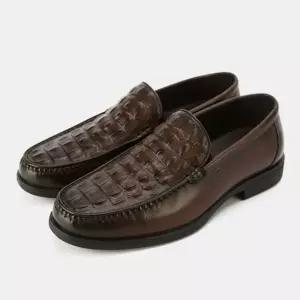 남성로퍼 빌리버스 남성 가죽 로퍼 악어문양 수제 소가죽 GS258