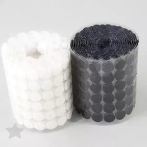 의류 수선 공예 재봉 원형 찍찍이 접착 단추 흰색 색상 탈부착 고정 패드 옷