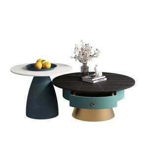 슬레이트 원형 티테이블 세라믹 콤팩트 카페탁자 테이블 이요우 미니탁자