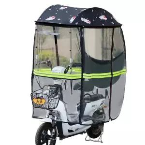 자전거 캐노피 세발 투명 방수커버 차양막 배달 가림막 천막 덮개 오토바이